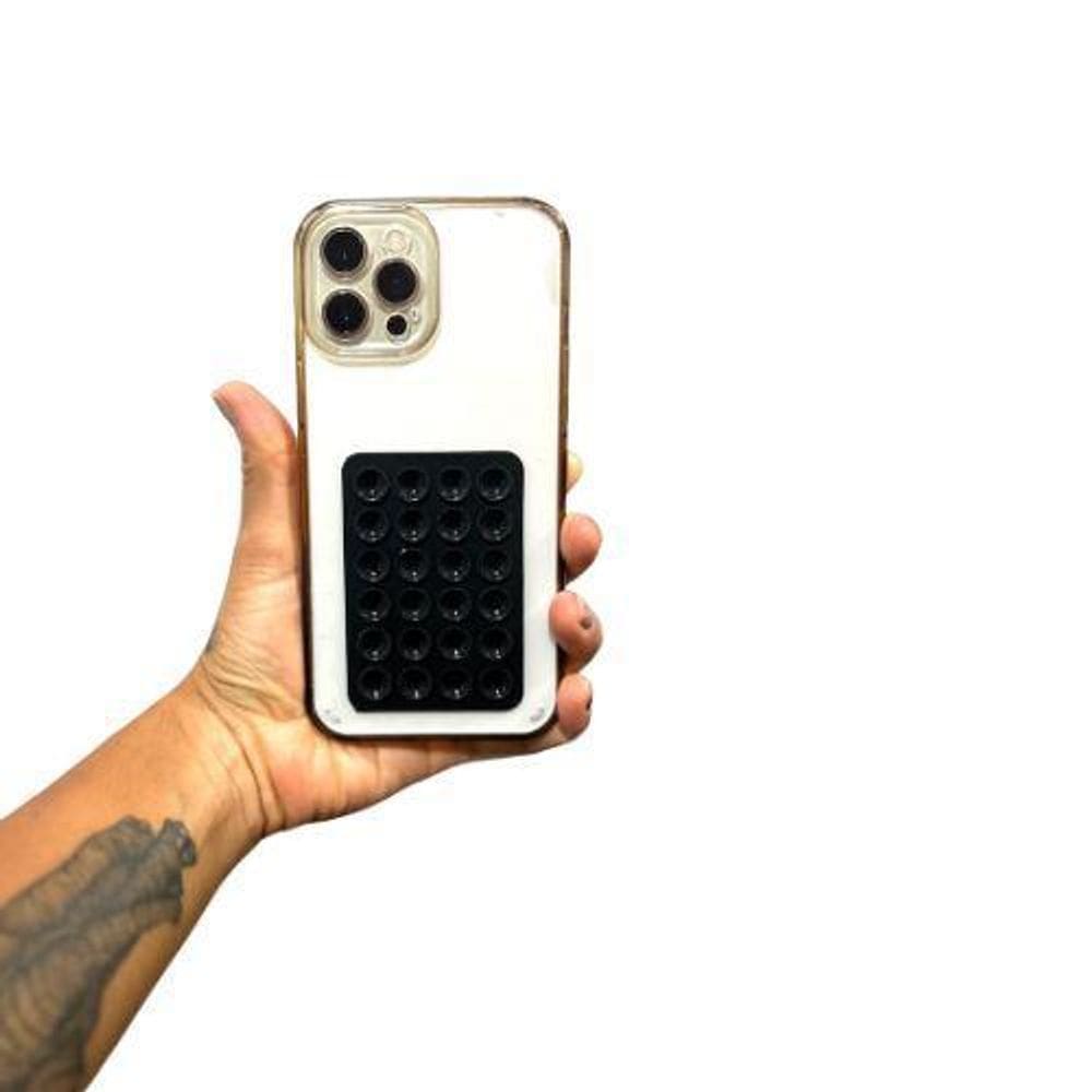 Suporte Silicone Ventosa para Celular Universal - PRETO