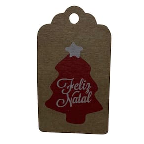 Tag Árvore Natal Kraft 100 Unidades Cordão De Sisal Incluso