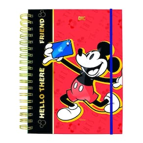 Caderno Smart Colegial Mickey com 10 Divisórias - 80 Folhas Dac - 4640
