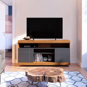 Rack para TV até 47 Pol com Rodízios 136x68cm Yara Colibri