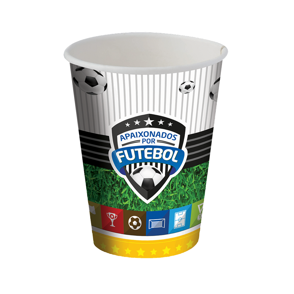 Copo Papel 200ml Futebol C/8 Festcolor