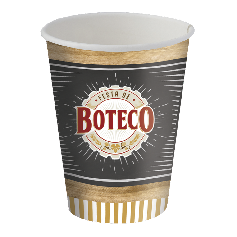Copo Papel 200ml Boteco C/8 Festcolor