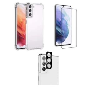 Kit Capa + Pel. 3D + Pel 3D Lente Da Câm Para Galaxy S21 Fe