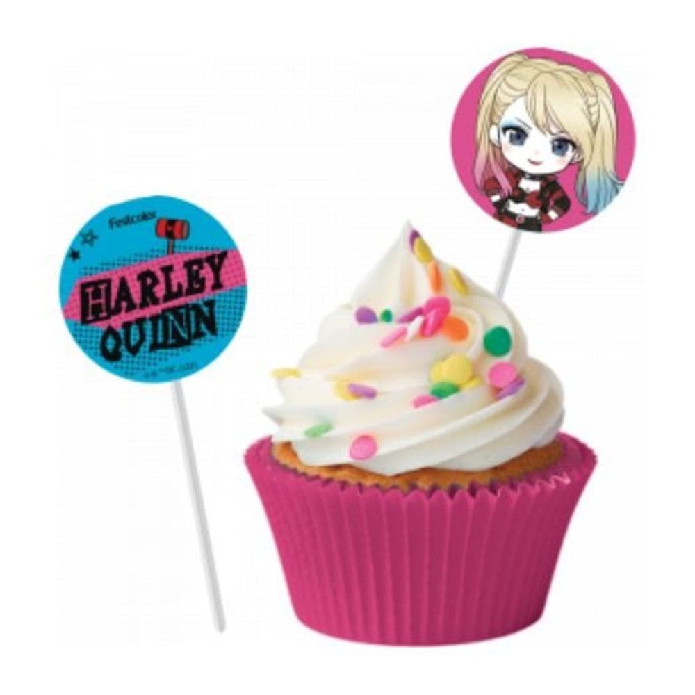 Topper P/ Doces Arlequina C/8 Festcolor