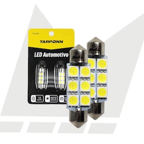Par Lâmpada Led Torpedo 6 Leds 39Mm Teto Placa Porta Mala