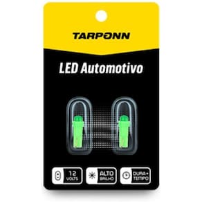 Par Lâmpada Led Painel Pinguinho T5 Verde 12V Tarponn
