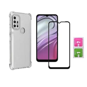Kit Capa Anti Impacto Para Moto G10 + Película De Vidro 3D