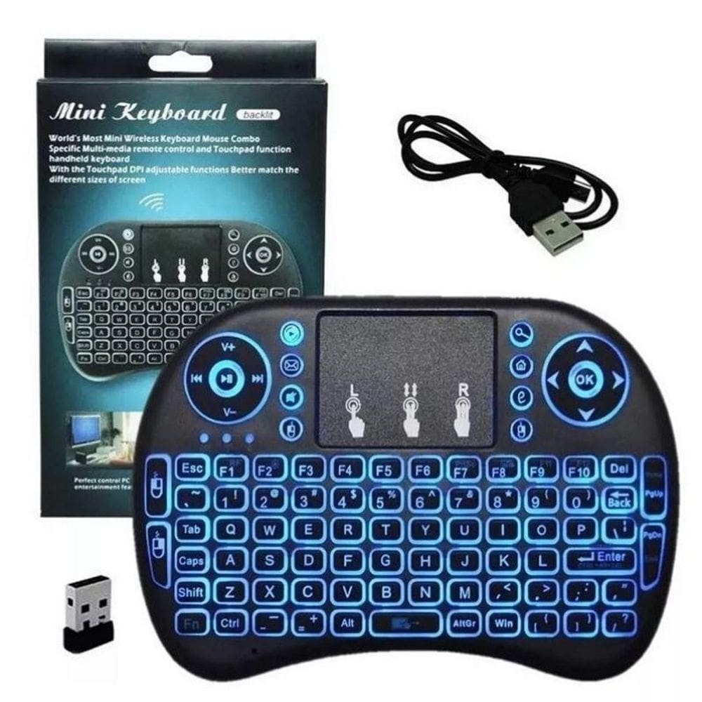 Teclado Mini Keyboard Air Mouse Touch Tv  Sem Fio Smart