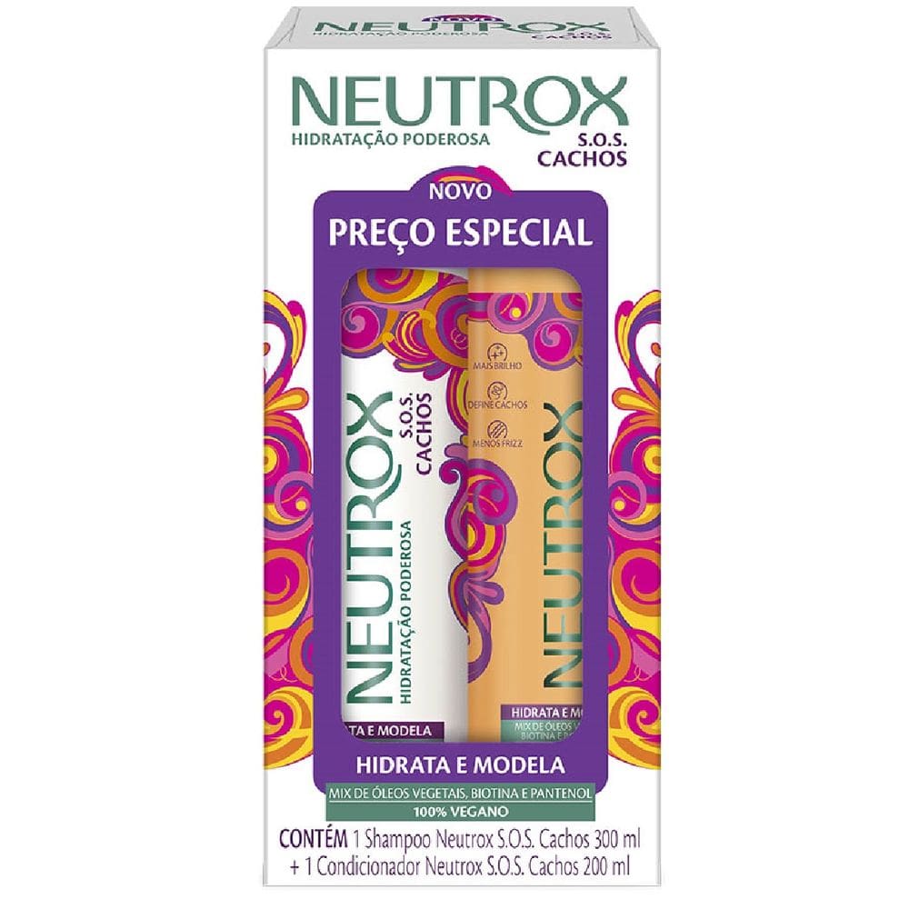 Shampoo e Condicionador Neutrox S.O.S Cachos