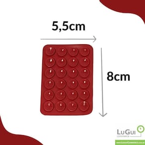 Suporte Silicone Ventosa De Superfície Celular - Vermelho