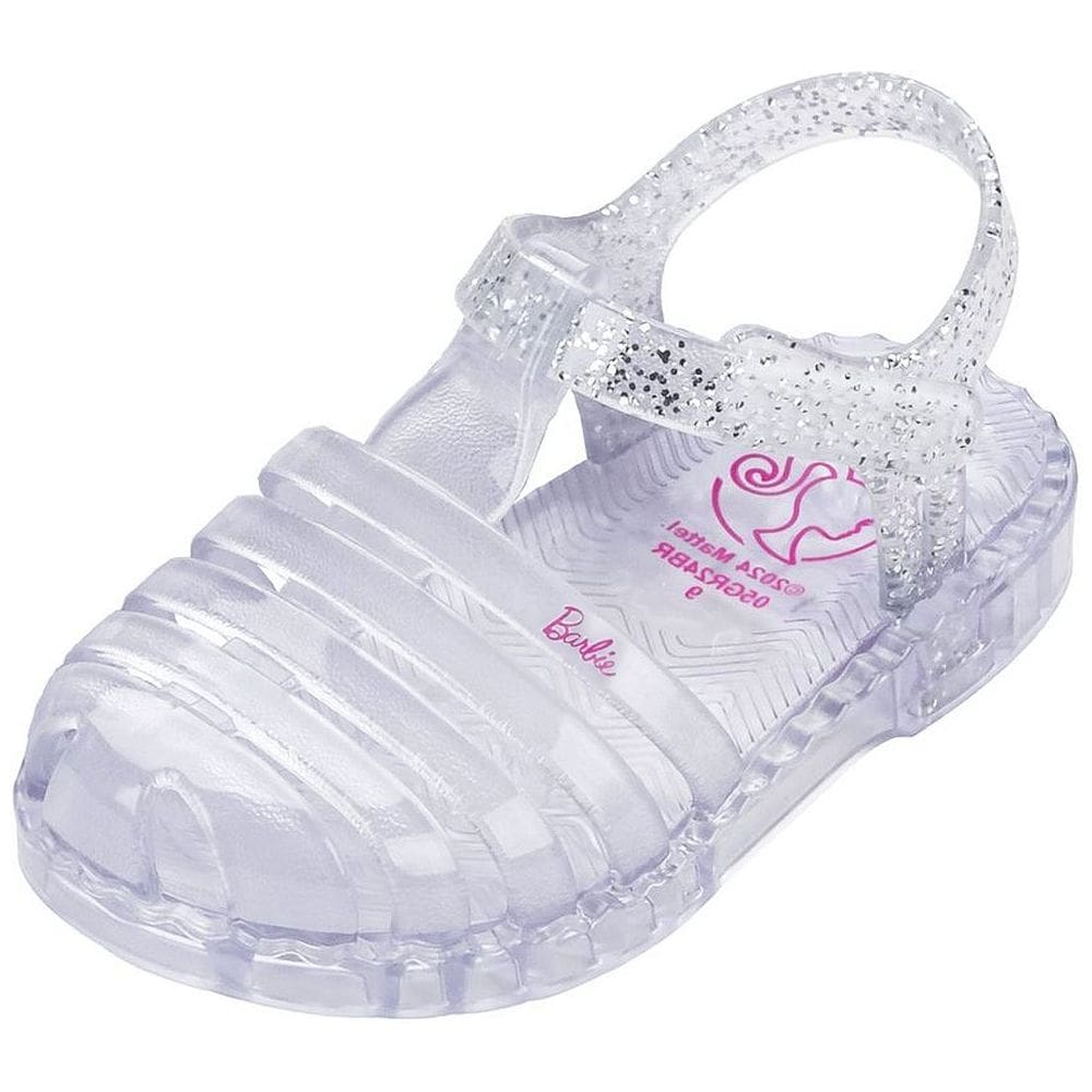 Sandalia Infantil Menina Transparência Glitter Barbie Duo