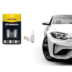 Par Lâmpada Led Farolete Pingo T10 9 Leds 5050 12V