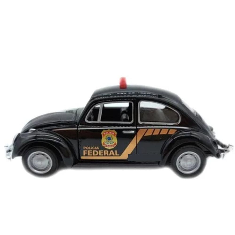 Miniatura Carro Antigo Fusca Policia Miniatura Ferro Metal