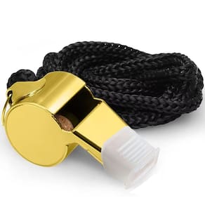 Apito Mini Aço Inoxidável Gold Sports Pro com protetor bucal de silicone e Bola de Cortiça
