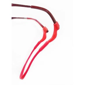 Cordão De Silicone Para Óculos Infantil Com Gancho Vermelho