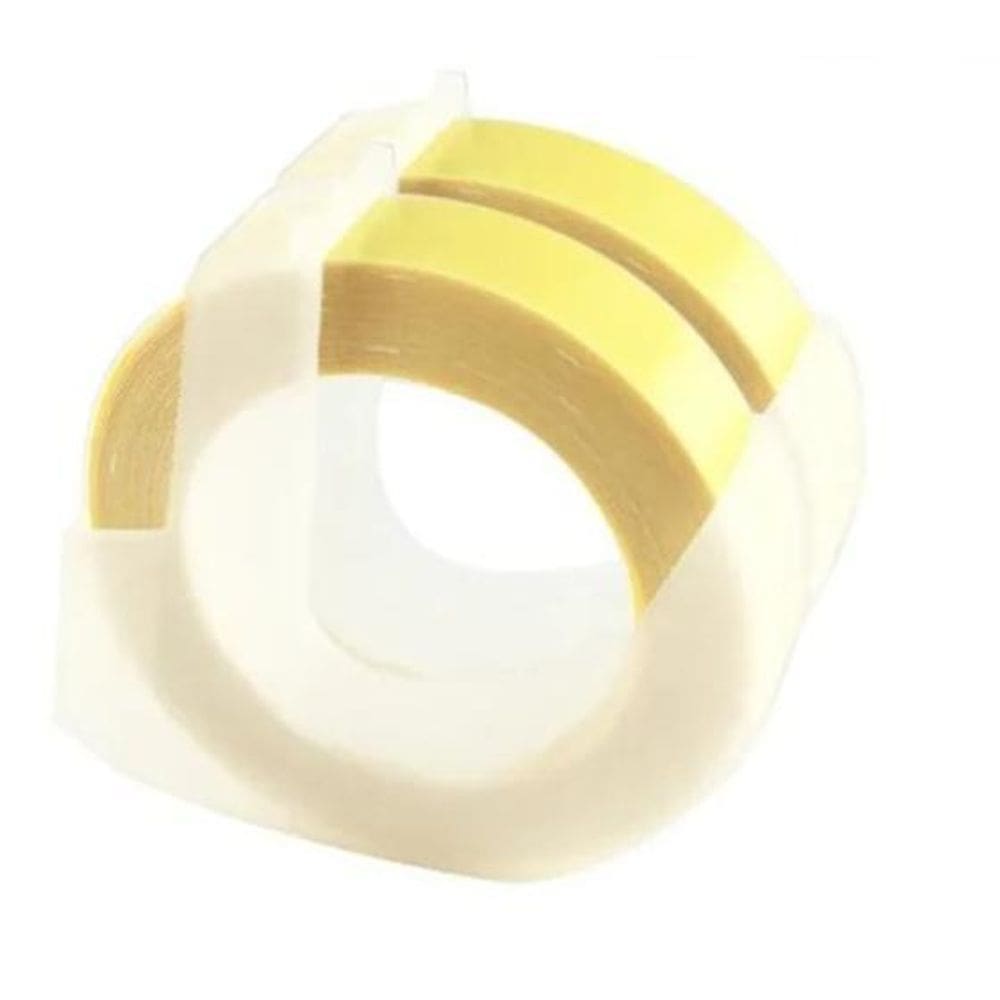 Fita Vinil Amarelo Aplicável Manual Dymo 12Mm 3D635 2 Un