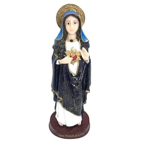 Imagem Sagrado Coração De Maria Em Resina 15 Cm