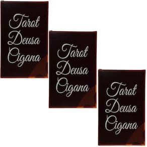 Kit 3 Baralhos Tarot Deusa Cigana 36 Cartas Iniciantes