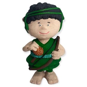 Escultura Orixás Oxóssi Coleção Baby Criança 10Cm Resina