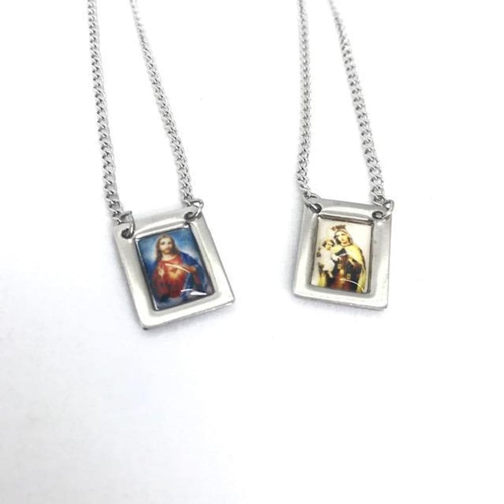 Escapulário N.S. Carmo Aço Inóx