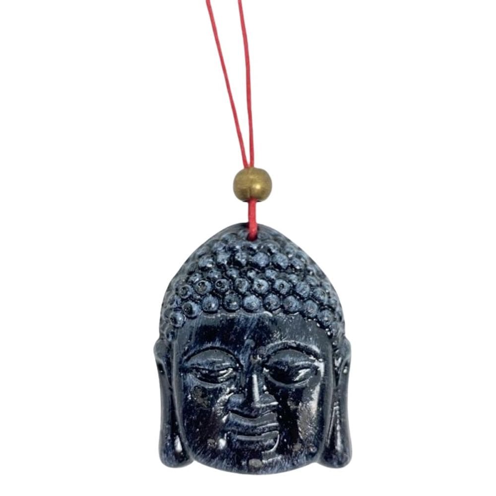 Buda Preto Feng Shui 45 Mm Para Pendurar Em Resina