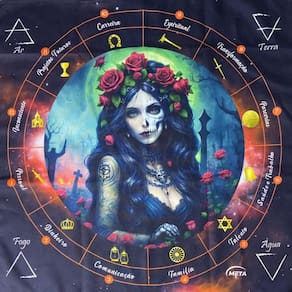 A Legítima Toalha Tecido Jogo Cartas Rosa Caveira 70X70Cm