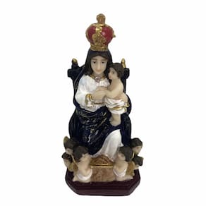 Escultura Nossa Senhora Do Monte Serrat Em Resina 13 Cm