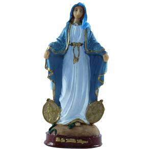 Imagem Nossa Senhora Da Medalha Milagrosa Em Resina 14 Cm