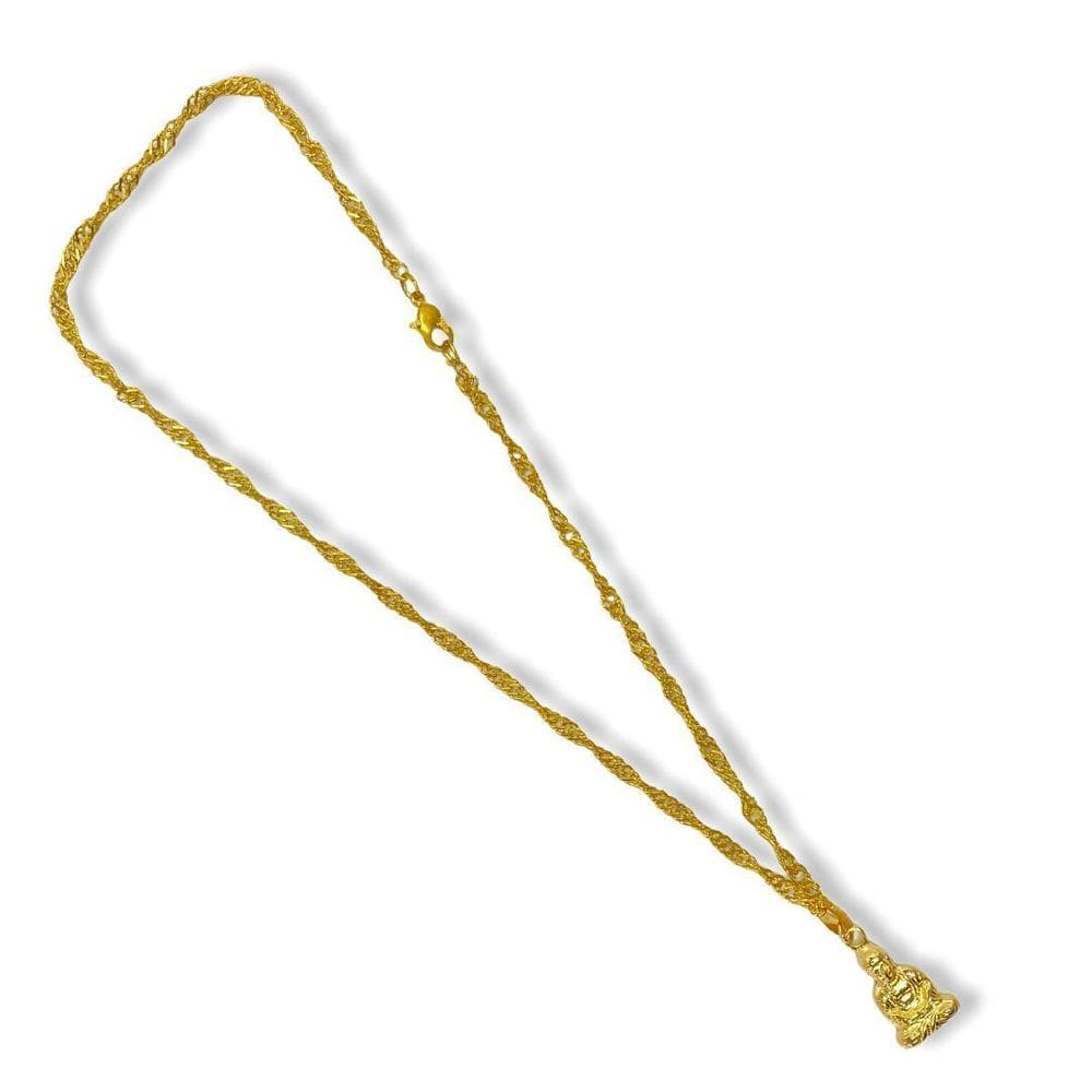 Corrente Com Pingente Buda 2,50 Cm Dourado