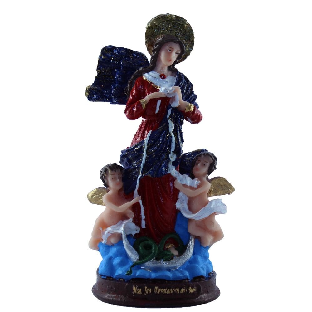 Nossa Senhora Desatadora Dos Nós Escultura Em Resina 14 Cm
