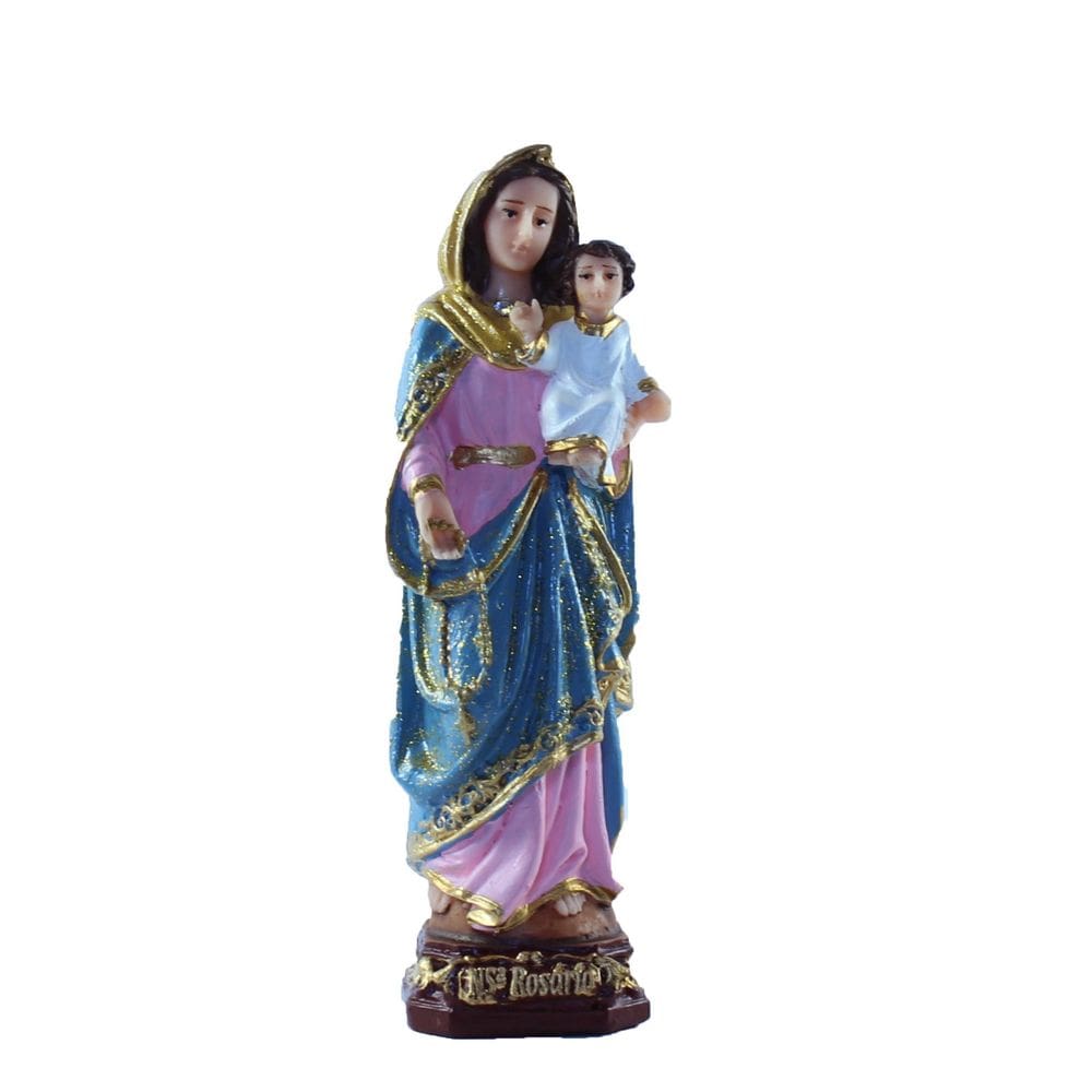 Imagem Nossa Senhora Do Rosário Em Resina 14 Cm