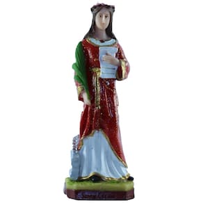 Escultura Santa Cecília Resina 14 cm - Decoração/Presente