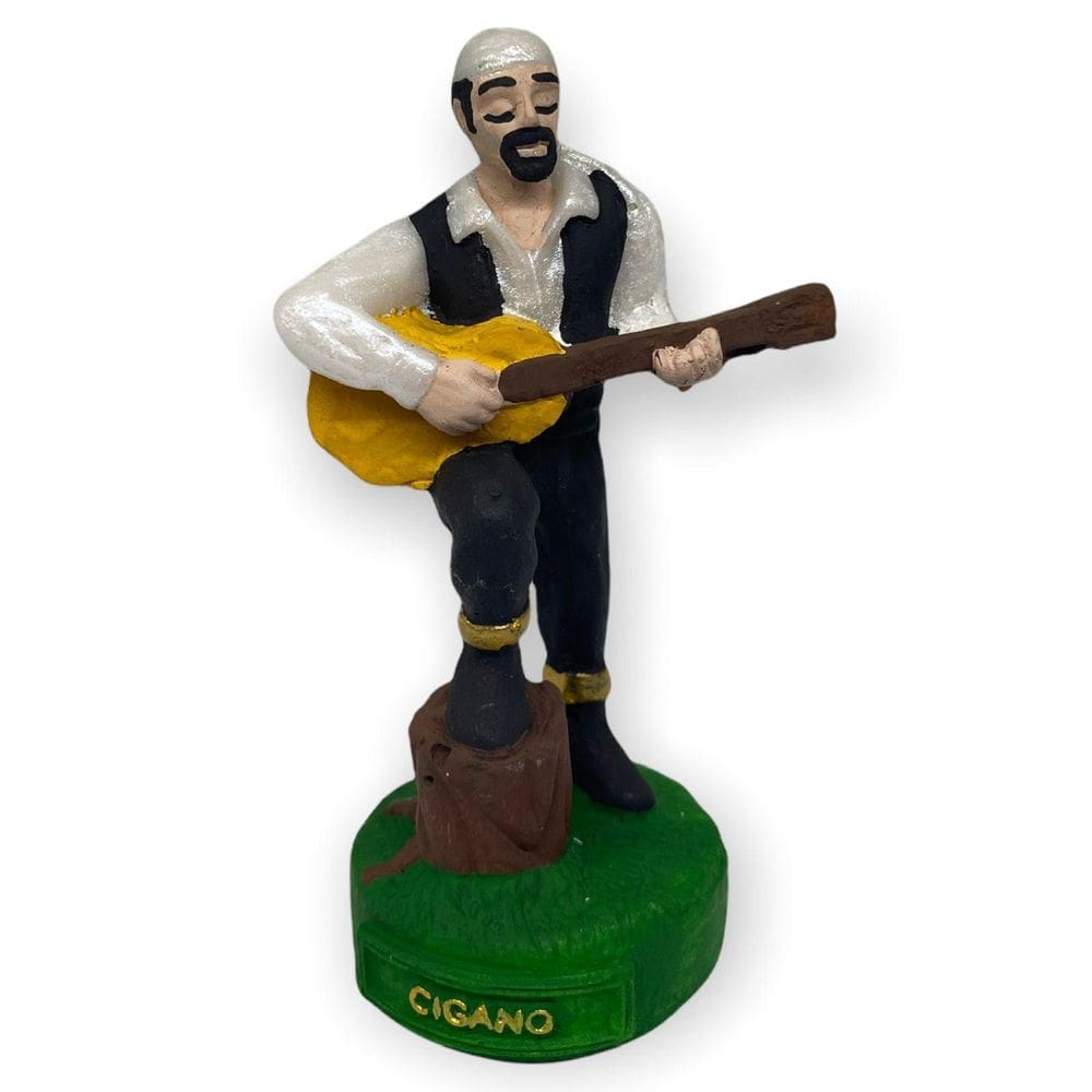 Escultura Cigano Branco 11 Cm Em Resina