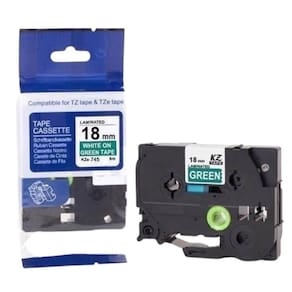 Fita Aplicável Rotulador Brother Verde 18Mm Tz Tze 745