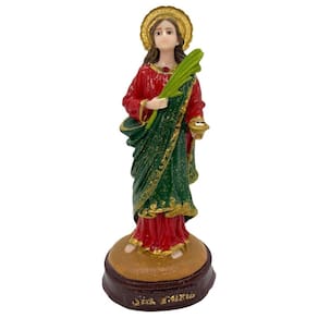 Escultura Santa Luzia 15Cm Resina - Cura Doenças Dos Olhos