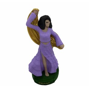 Escultura Cigana Lilás 11 Cm Em Resina