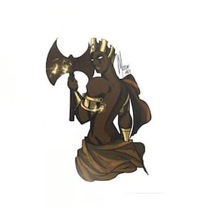 Adesivo De Vinil Impermeável Xangô Marrom 10 X 13 Cm