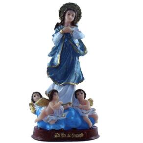 Escultura Nossa Senhora Resina 15cm - Paz e Proteção