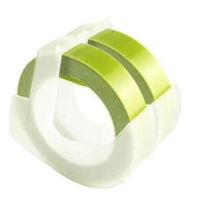 Fita Vinil Verde Oliva Aplicável Manual Dymo 12Mm 3Dog35 2Un