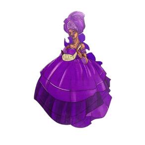 Adesivo De Vinil Impermeável Orixá Nanã Lilás 10X13 Cm