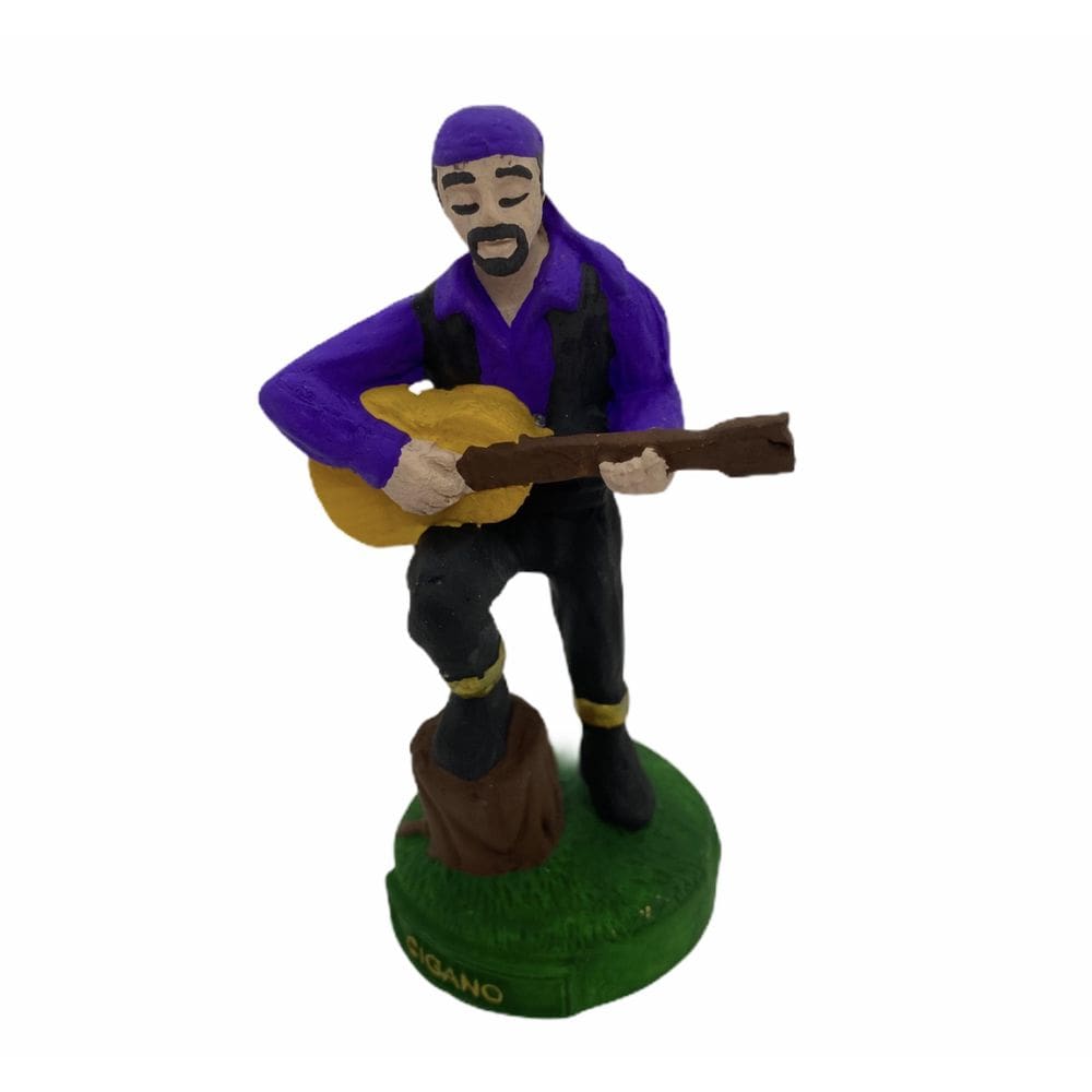 Escultura Cigano Roxo 11 Cm Em Resina