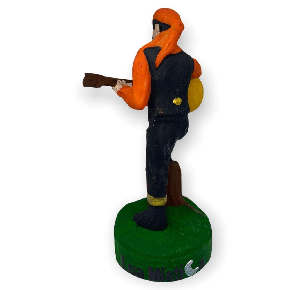 Escultura Cigano Laranja 11 Cm Em Resina