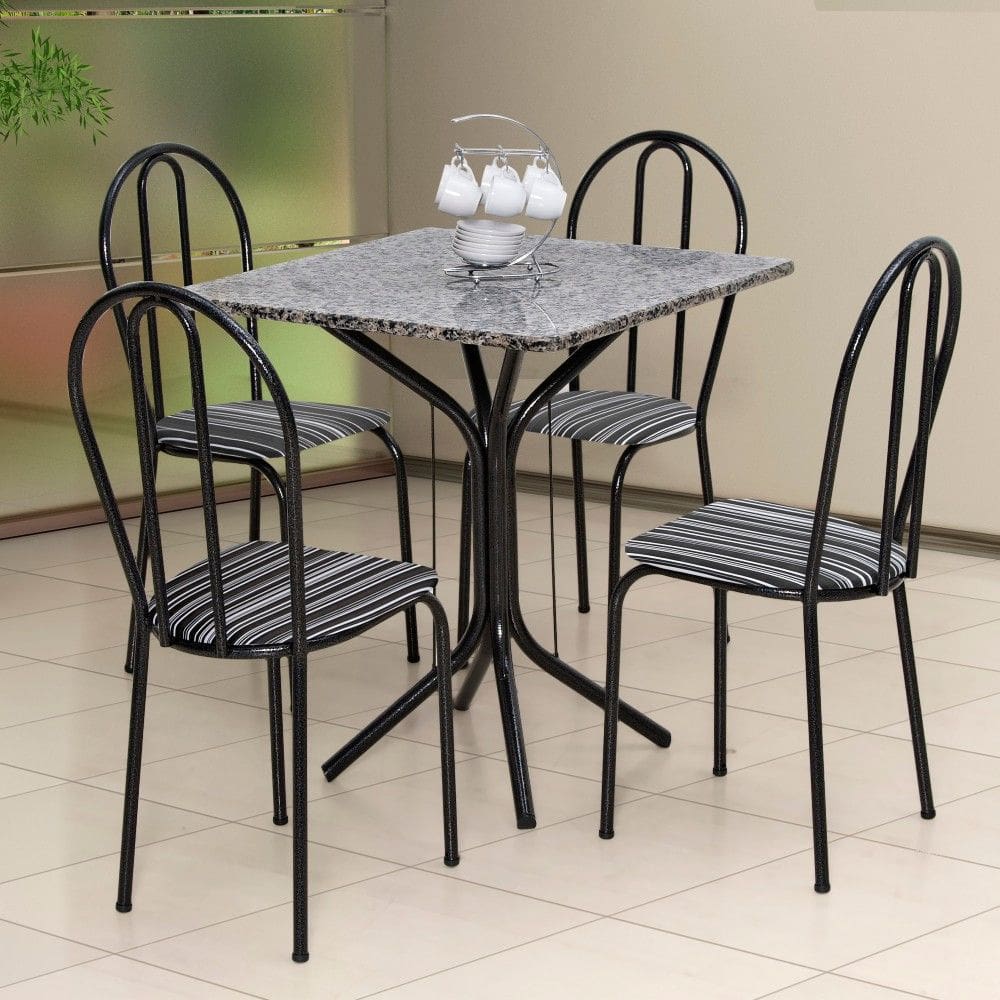 Conjunto Mesa e 4 Cadeiras Thais Artefamol