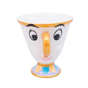 Xícara 200ml Formato Chip Bela E A Fera Disney Cor Branco