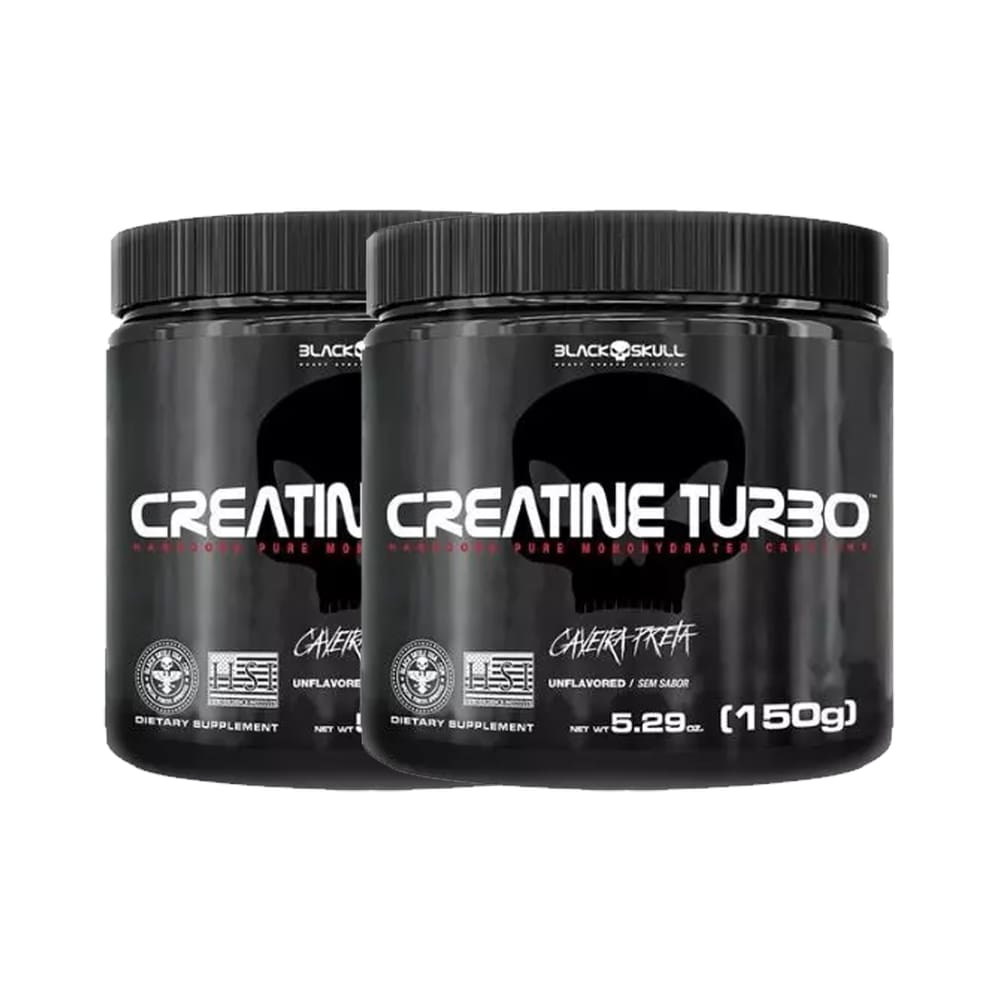 Kit 2 Creatinas Turbo 150g Pote - Black Skull