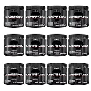 Kit 12 Creatinas Turbo 150g Pote - Black Skull