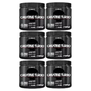 Kit 6 Creatinas Turbo 150g Pote - Black Skull