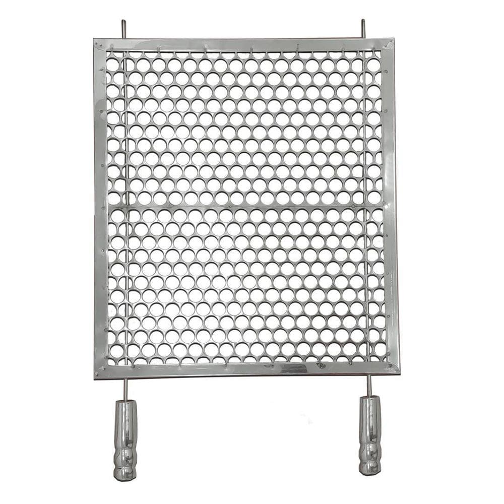 Grelha Moeda Reforçada Inox Churrasco Alvenaria 55X50