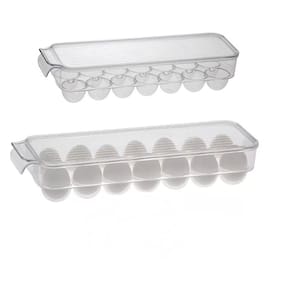 Kit 2 Bandeja Porta 14 Ovos Organizador Acrílico Suporte
