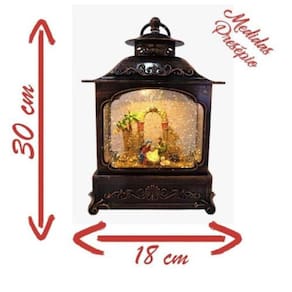 Decoração Enfeite Natalino Lamparina Musical Com Led